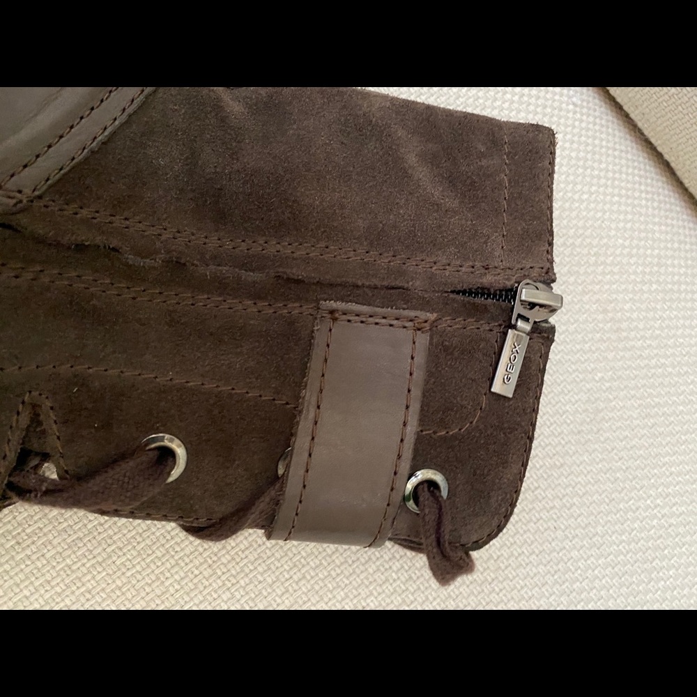 GEOX Boots side Zipper & lace up brown - Picture 7 of 7